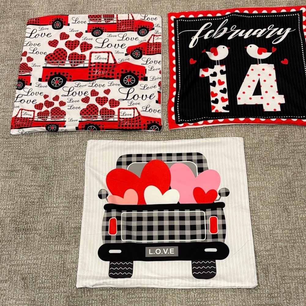 Valentine's Day Themed Pillow Covers
